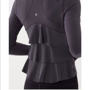 Lululemon Yogi Dance GRAY Ruffle jacket